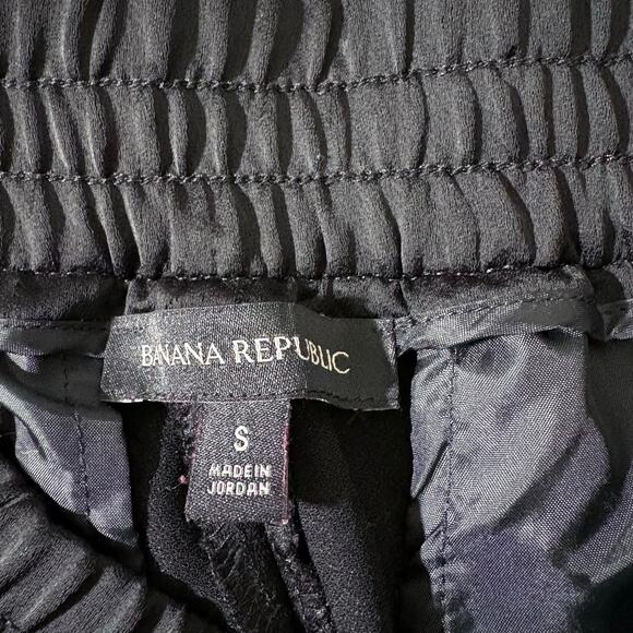 Banana Republic Pants Women Small Black Satin Cargo Jogger - Picture 4 of 7